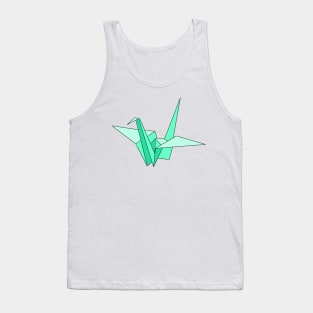 Green origami crane Tank Top